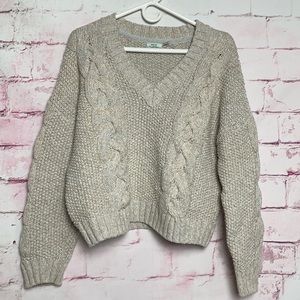 KIMCHI BLUE Sand Knitted V-Neck Sweater